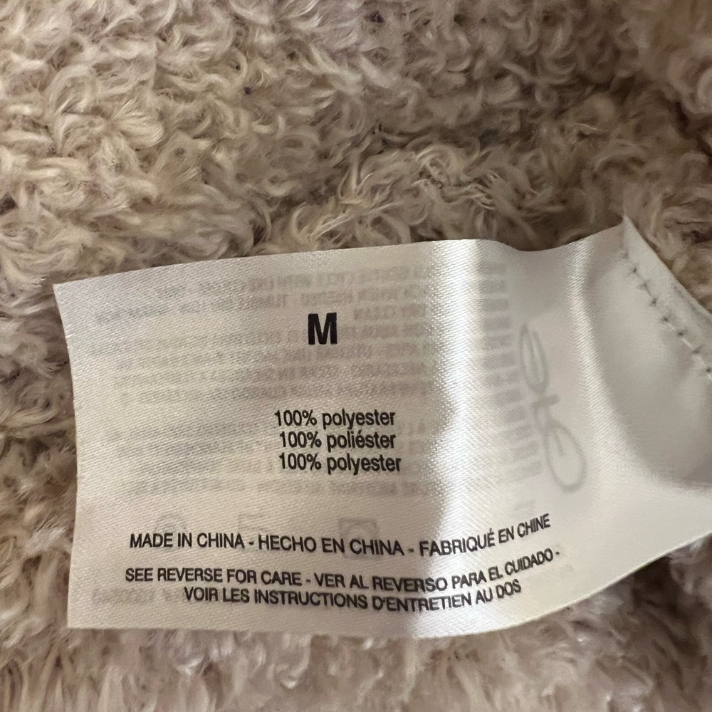Beige Sherpa Hoodie - Picture 4 of 4